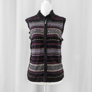 Black Grandma Knit  Sweater Vest